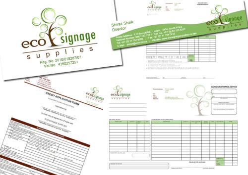 Eco Signage Supplies Stationary Design