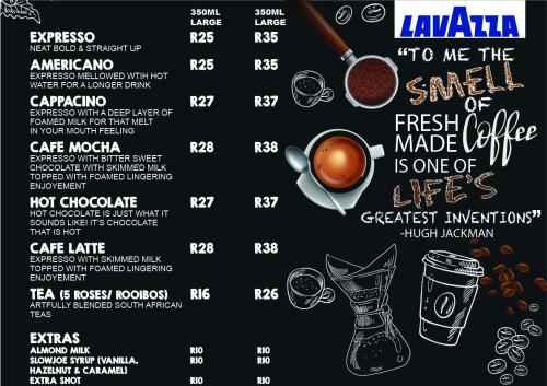 Coffee Menu for Sasol
