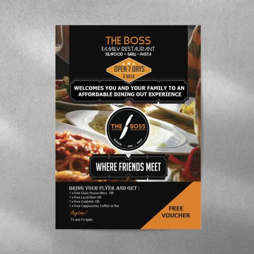 Flyer For Boss Restaurant